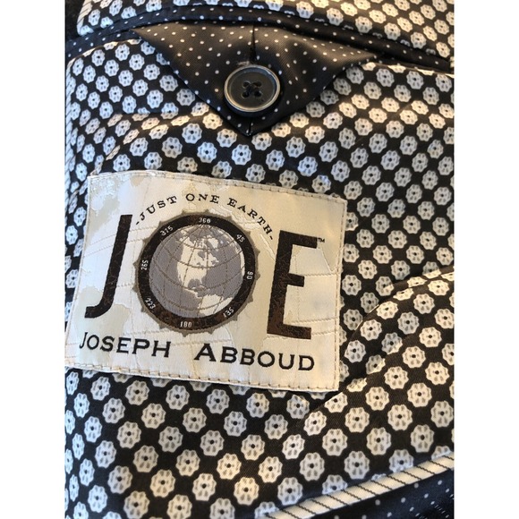 Joseph Abboud Blazer Mens 42R Black 100% Wool Tweed Joe Business Casual 2 Button - Picture 8 of 8